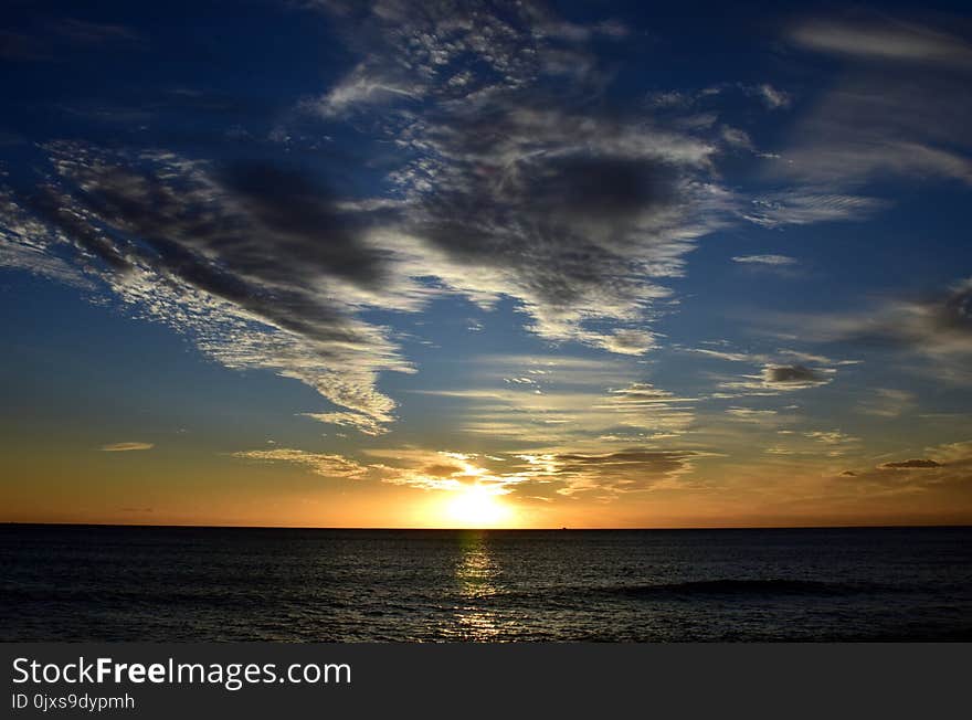 Sky, Horizon, Sea, Afterglow