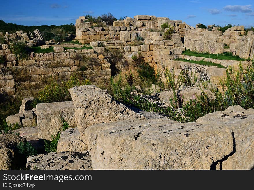 Historic Site, Ruins, Badlands, Rock