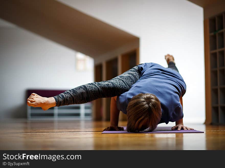 Woman doing stretching exercises