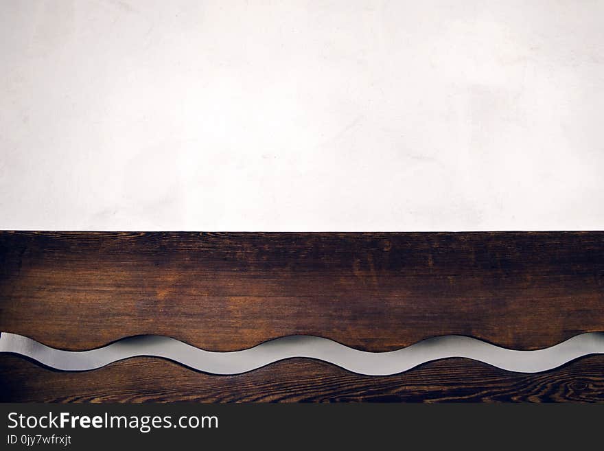 Brown Wooden Wall Shelf