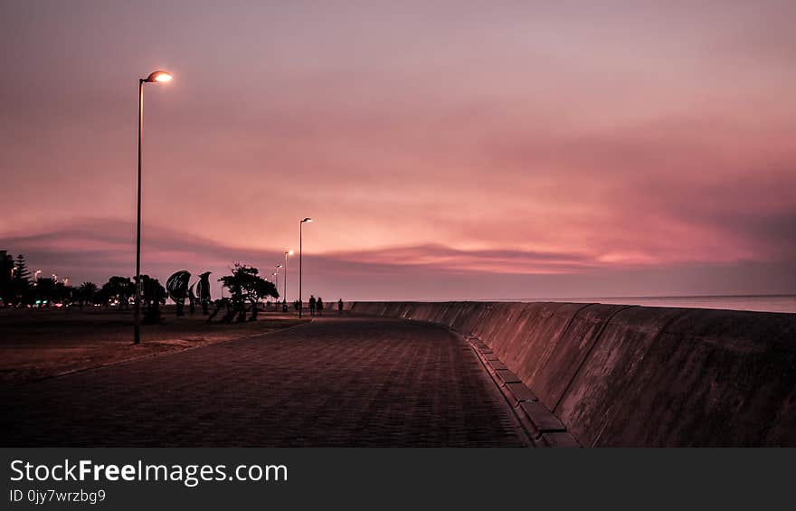 Concrete Road during Nighttime