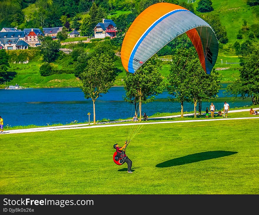 Air Sports, Paragliding, Nature, Green