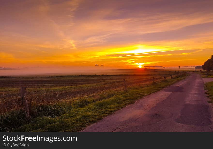 Sky, Horizon, Afterglow, Dawn