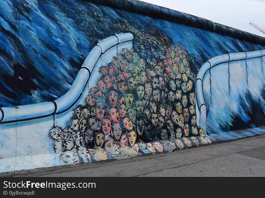 Mural, Wall, Water, Street Art