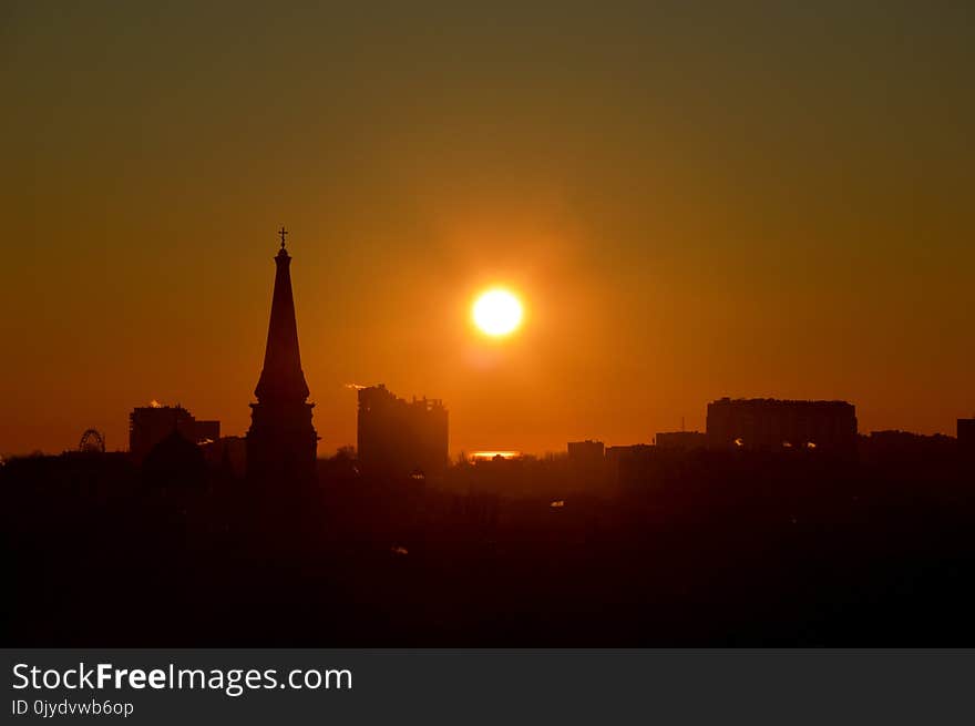 Sky, Skyline, Sunrise, Sunset