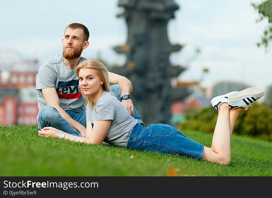 People, Photograph, Sitting, Grass