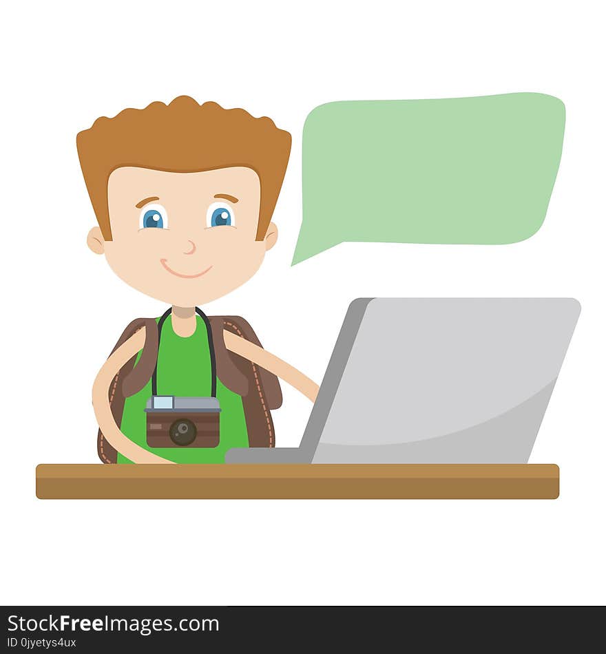 Boy, Cartoon, Male, Sitting