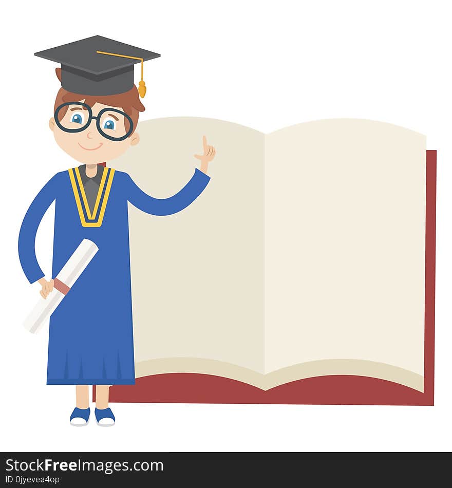 Cartoon, Mortarboard, Academician, Illustration