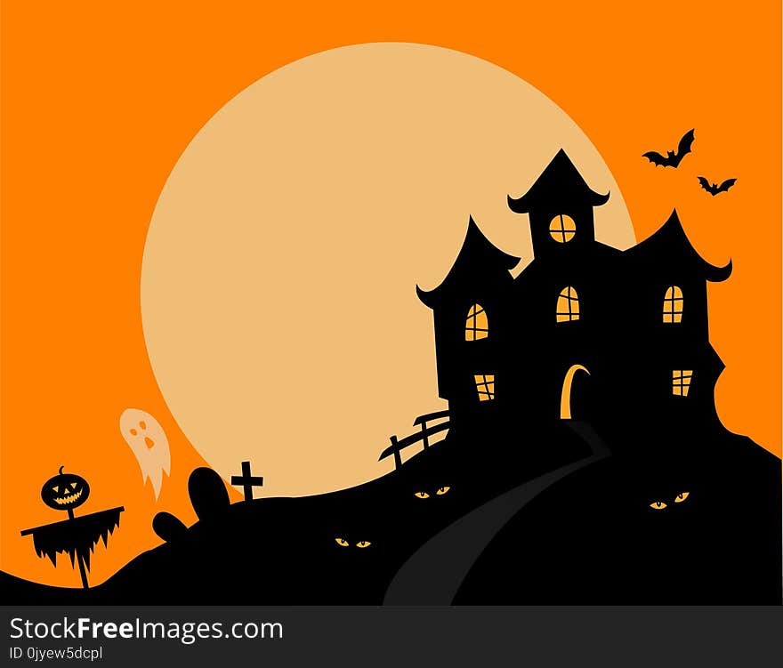 Cartoon, Halloween, Silhouette, Art