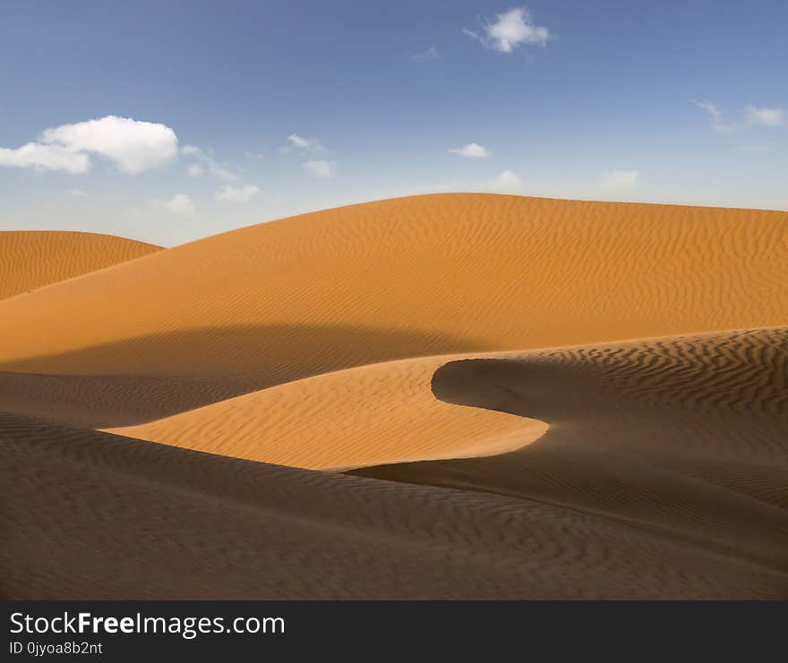 Landscape in evening desert