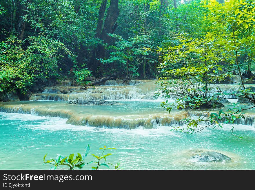 Erawan Waterfall, Erawan National Park at Kanchanaburi in Thailand