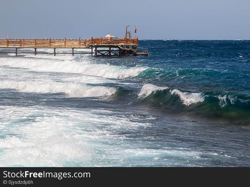 Big waves in the red sea at Sharm-El-Sheikh, Egypt. Big waves in the red sea at Sharm-El-Sheikh, Egypt