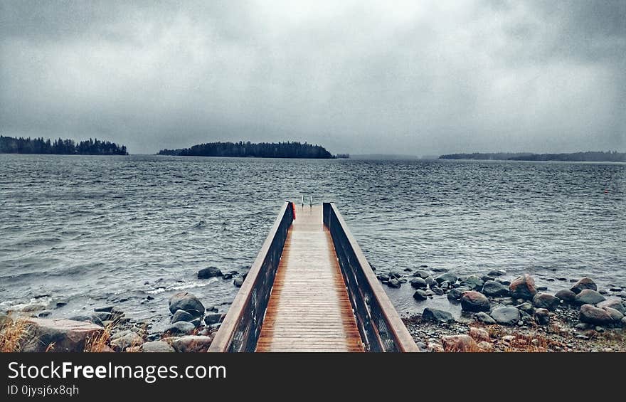 A wooden dock in Helsinki, Finland