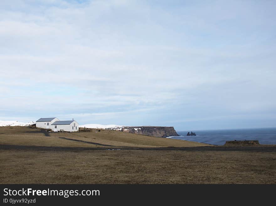 Two White Concrete Houses