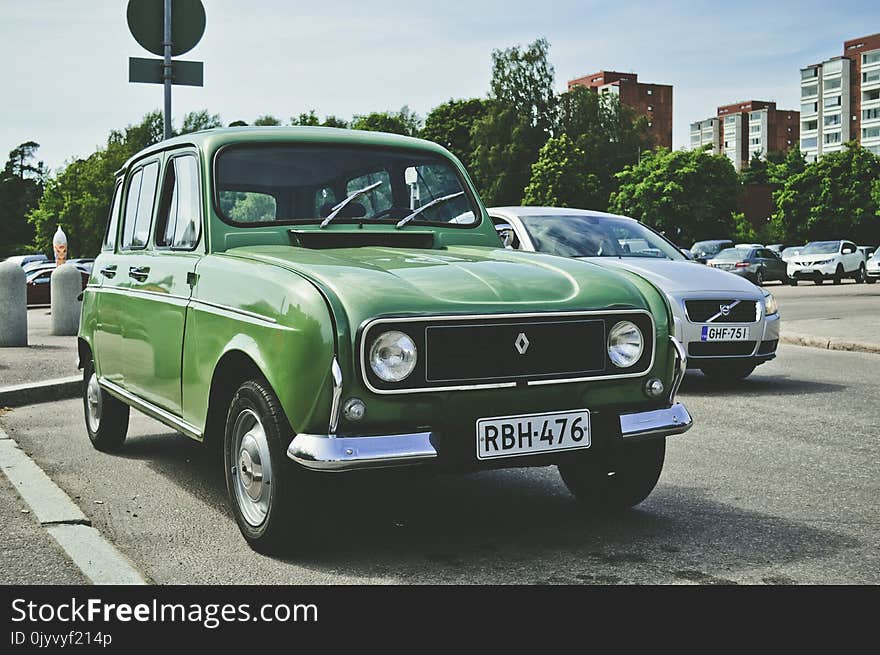 Green Renault Sedan