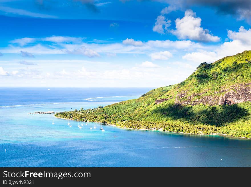 Moorea Island in the French Polynesia.