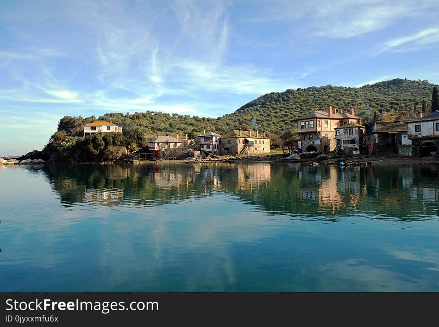 Reflection, Waterway, Sky, Coast