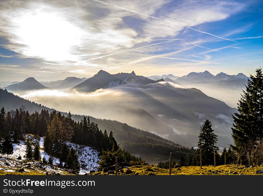 Sky, Mountainous Landforms, Nature, Mountain Range