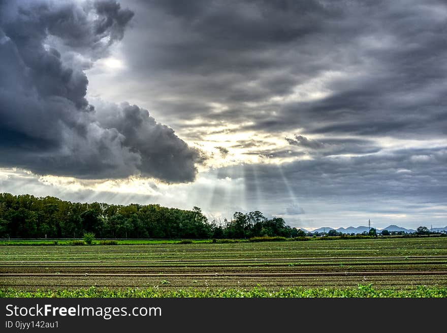 Sky, Cloud, Field, Atmosphere