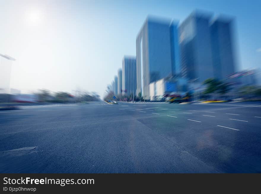 Blurred City Building