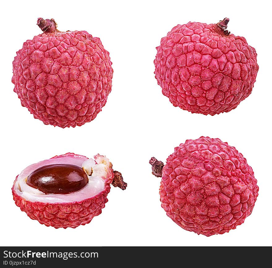 Lychee isolated on white background