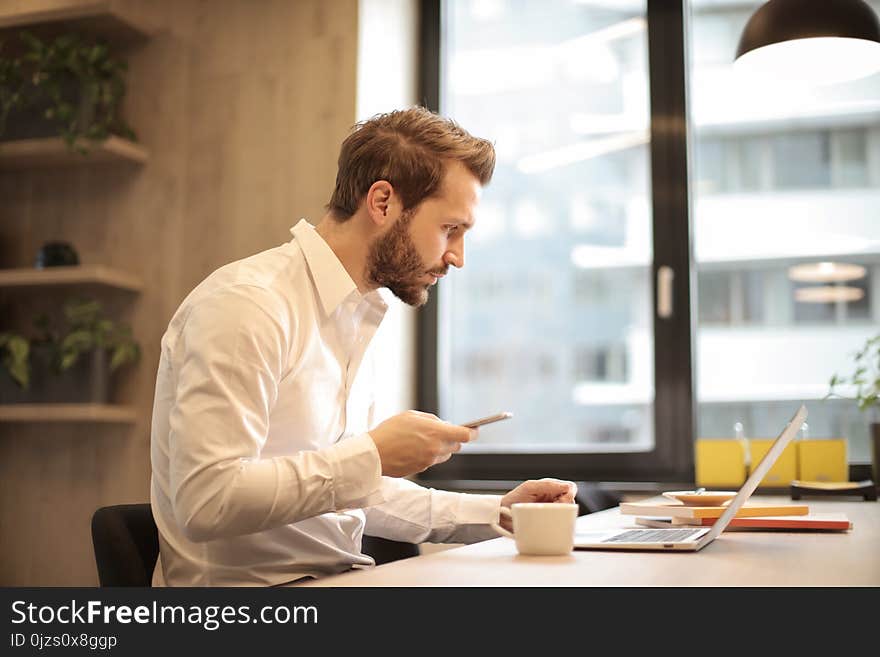 Man in White Dress Shirt