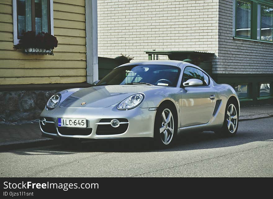 Silver Porsche Carrera Coupe