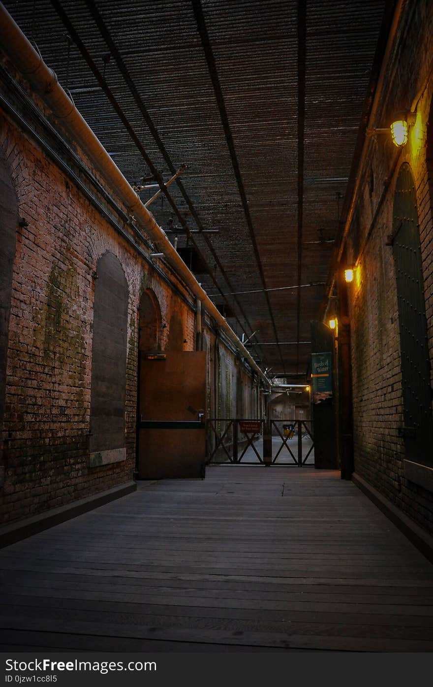 In The Dark Corridors Of The Famous Alcatraz Prison