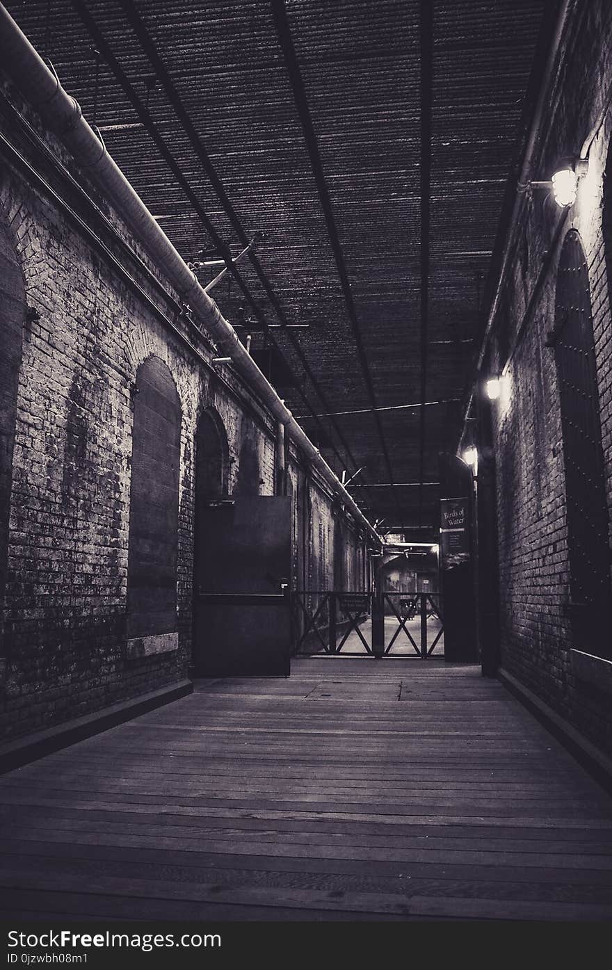 In the Dark Corridors of the Famous Alcatraz State Prison