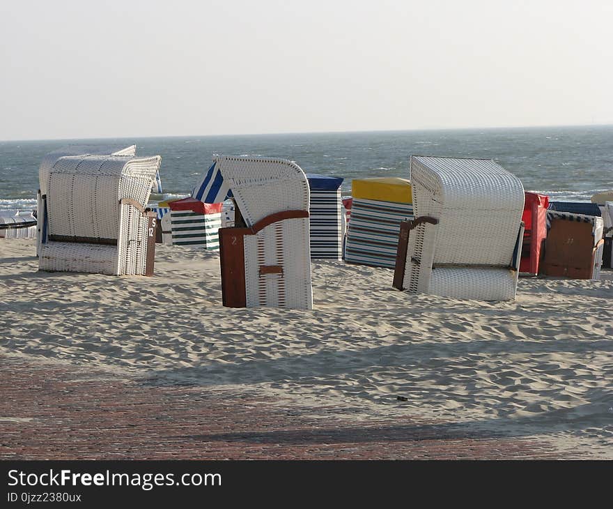 Beach, Chair, Sea, Vacation