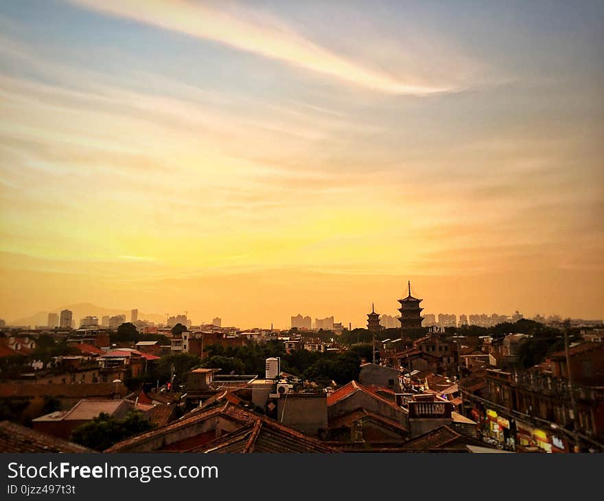 Sky, Horizon, City, Cityscape