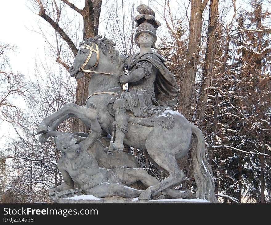 Statue, Sculpture, Monument, Tree