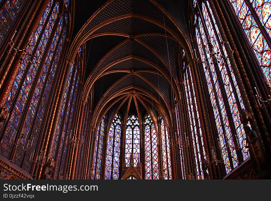 Stained Glass, Gothic Architecture, Cathedral, Chapel