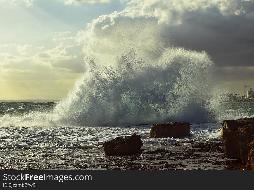 Sea, Wave, Body Of Water, Sky