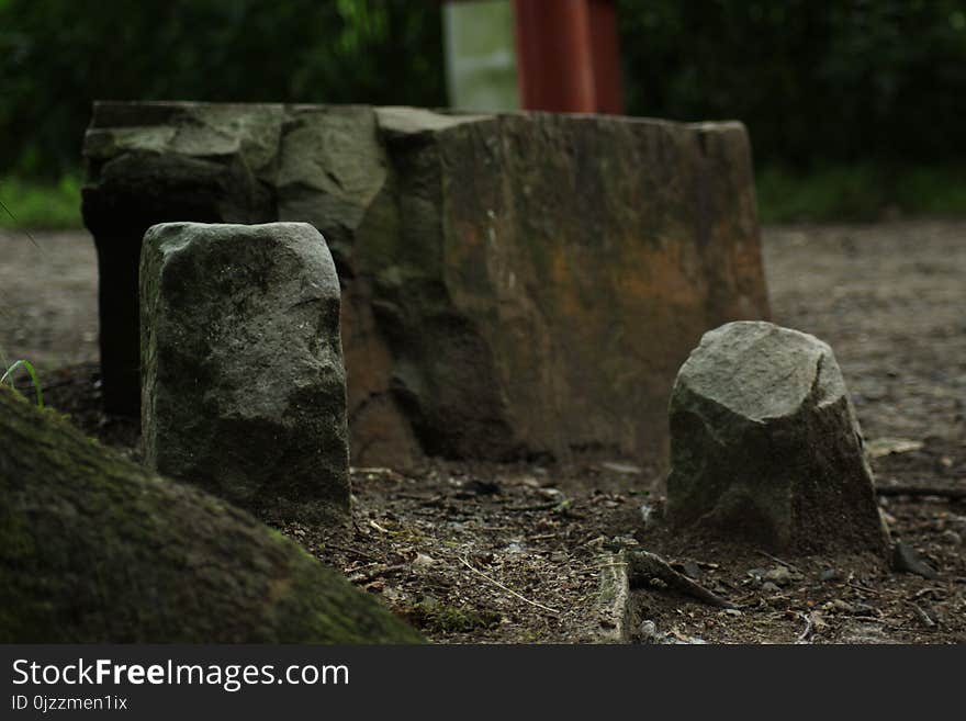 Rock, Grass, Headstone, Grave