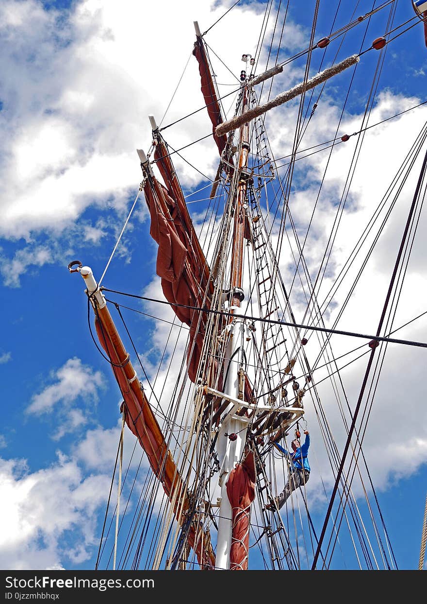 Sailing Ship, Tall Ship, East Indiaman, Mast