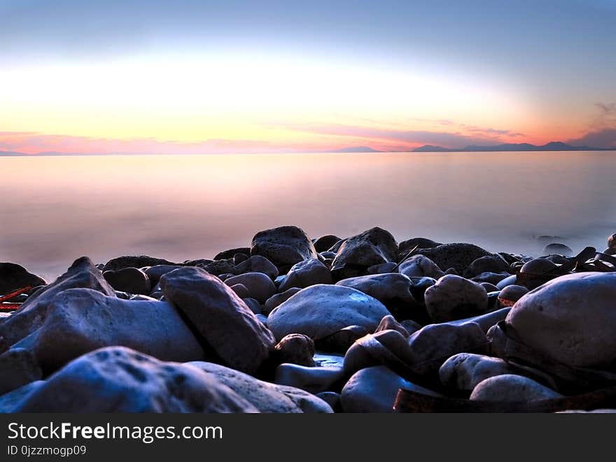 Sky, Sea, Shore, Rock