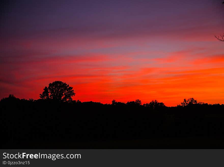 Sky, Red Sky At Morning, Afterglow, Dawn