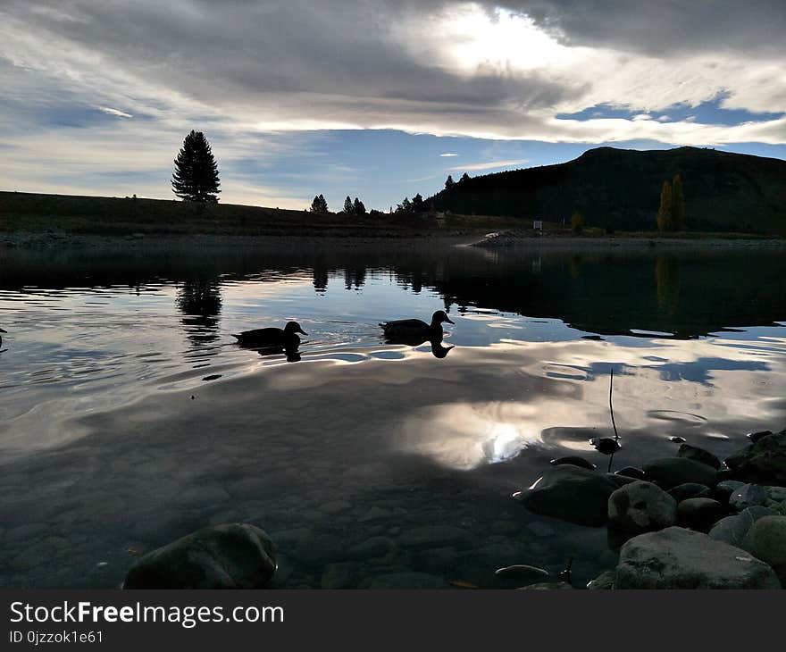 Reflection, Water, Nature, Loch