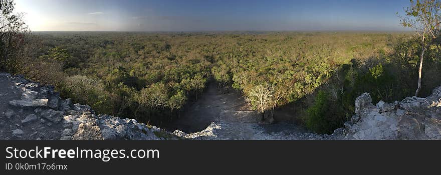 View from top of Coba Pyramid in Quintana Roo Mexico. View from top of Coba Pyramid in Quintana Roo Mexico