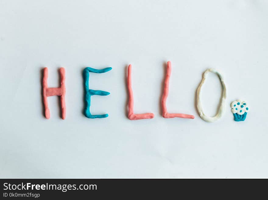 Photo of Orange, Yellow, and Red Hello Molding Clay