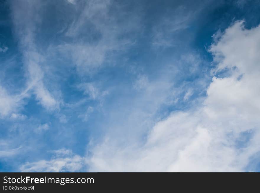 Heavy grey clouds in the sky before the rain.