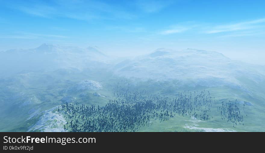 Panorama of the hilly landscape