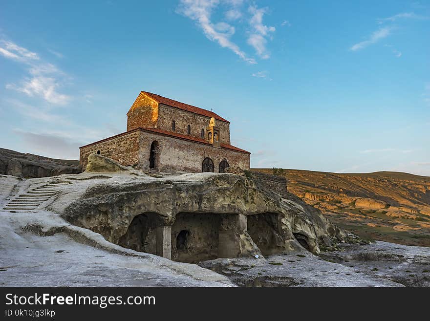 Medieval Basilica above the Stone Caves. Historical, Architectural and Religious Heritage, Uplicthe, Georgia, May.2017. Medieval Basilica above the Stone Caves. Historical, Architectural and Religious Heritage, Uplicthe, Georgia, May.2017