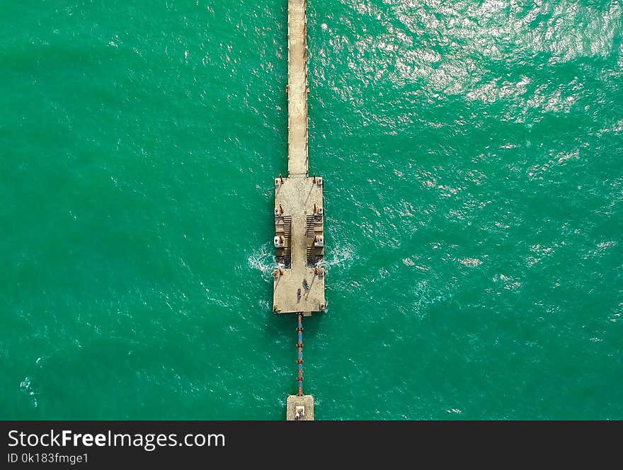 Gray Concrete Bridge Dock