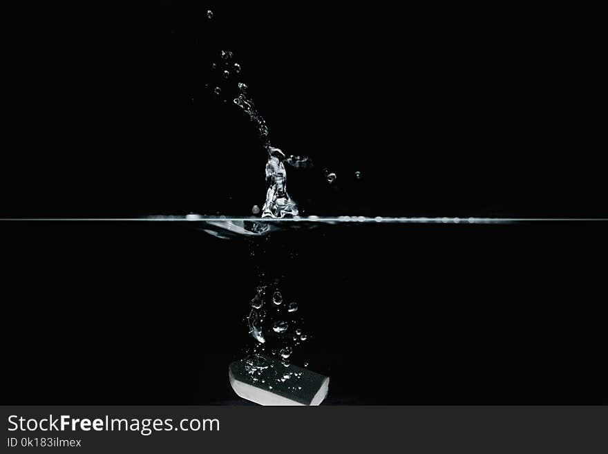 Grayscale Photo of Water Illustration