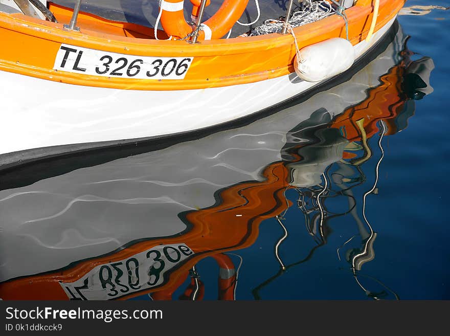 Water Transportation, Boat, Orange, Water