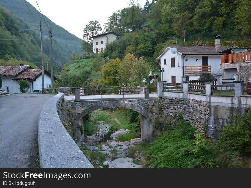 Village, Town, Mountain Village, Mountain Range