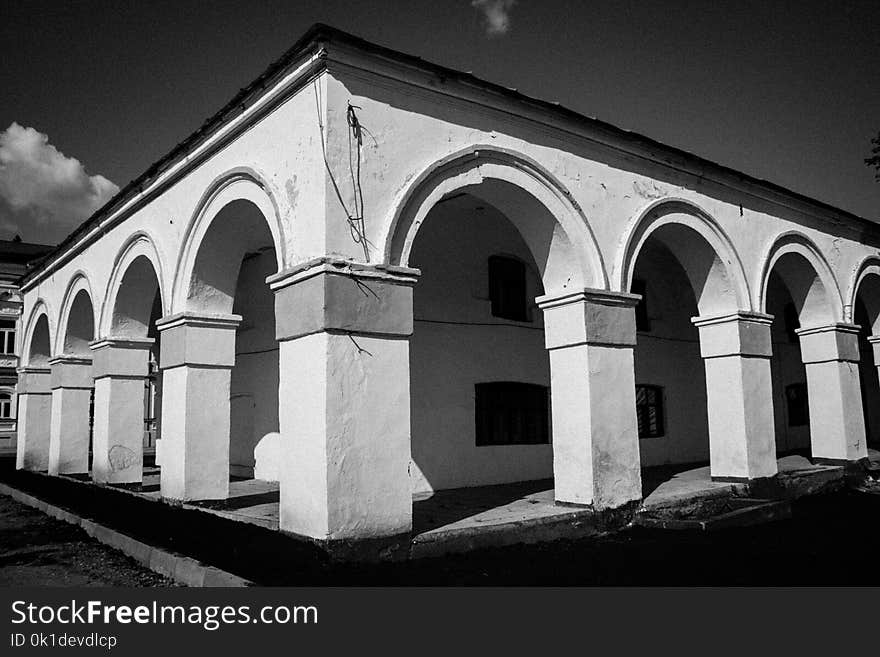 Arch, Landmark, Black And White, Monochrome Photography