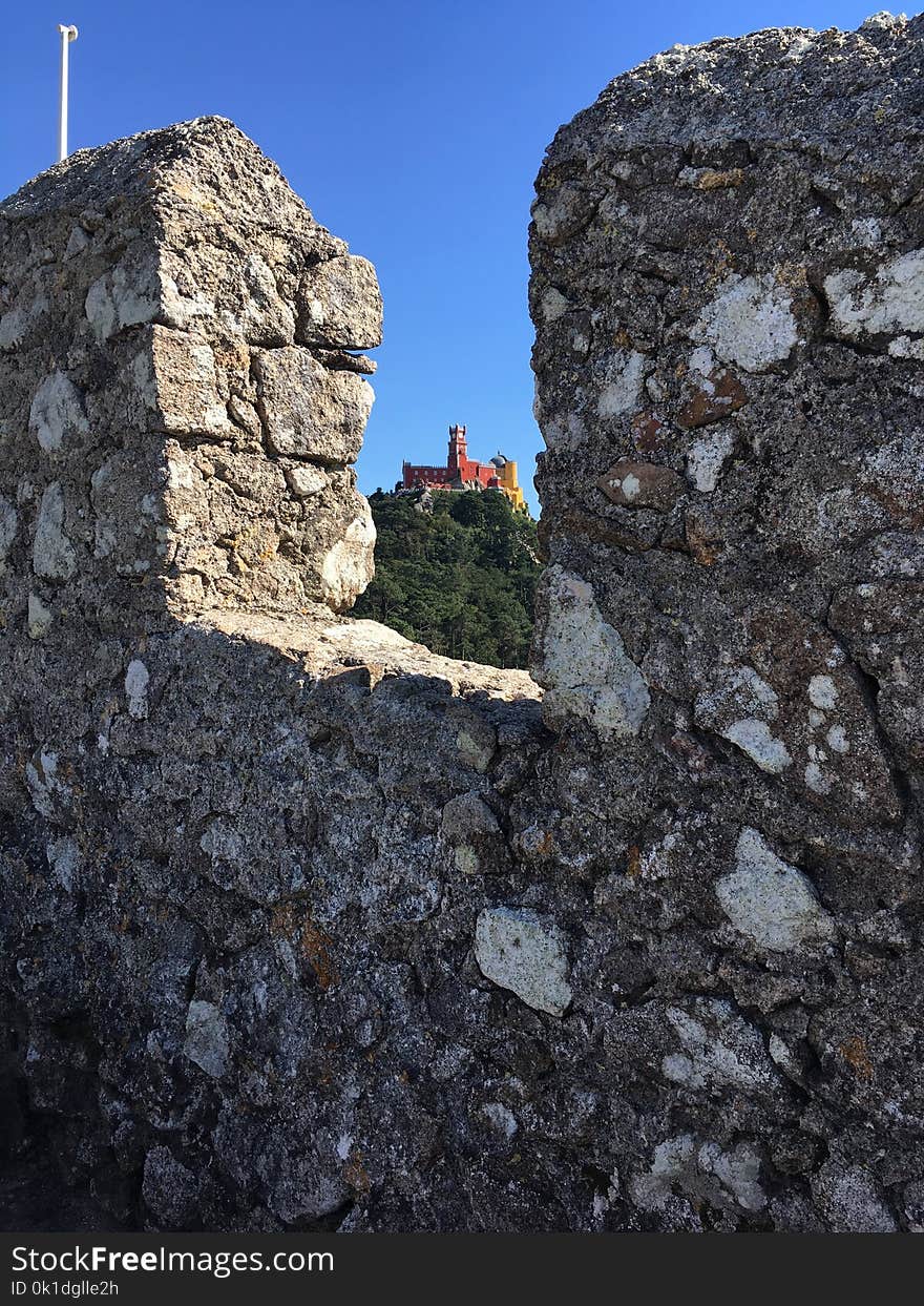 Ruins, Sky, Wall, Rock